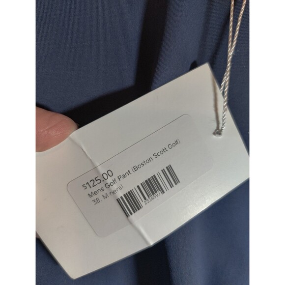 Boston Scott Golf Men's 38x33 Navy Blue Tech Pant NWT 125.00 Retail Soft Stretch - Picture 3 of 8